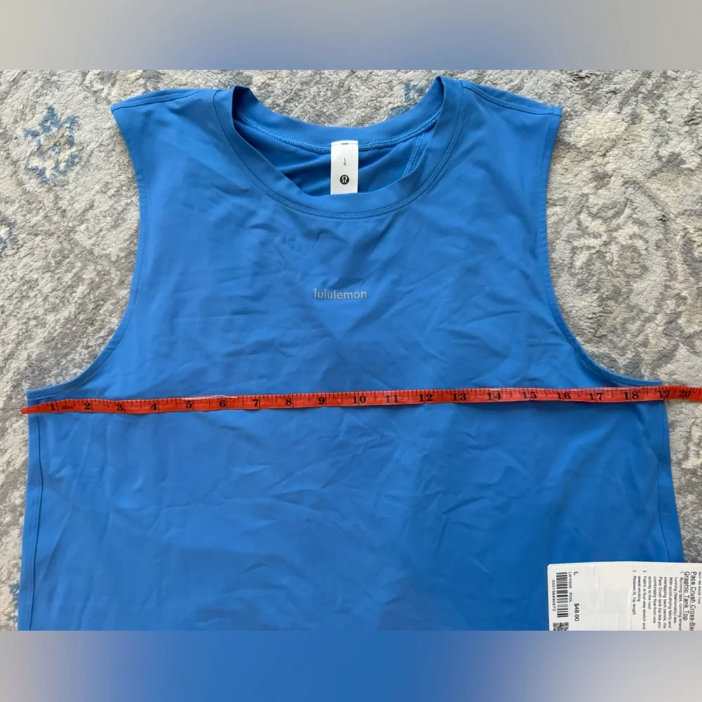 Lululemon Pace Crush Cross-Back Graphic Tank Top Pool Party - Picture 6 of 7